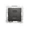 Simon 54 WMDZ-C2USBx-049 Ladegerät 2 x USB (Modul), 2,1 A, 5 V DC, 230 V; schwarz