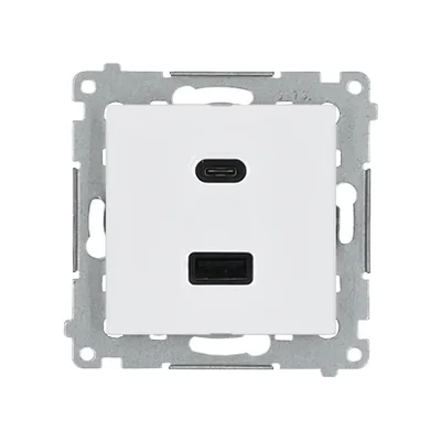 Simon 54 WMDZ-EC2CAQ-011 USB-C+A-Ladegerät (Modul), 30 W, 230 V; weiß