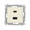 Simon 54 WMDZ-EC2CAQ-041 Ładowarka USB C+A (moduł), 30W, 230V; kremowy