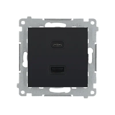 Simon 54 WMDZ-EC2CAQ-049 USB-C+A-Ladegerät (Modul), 30 W, 230 V; schwarz