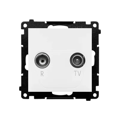 Simon 55 WMDA-021003-111 R-TV antenna termination socket 10 dB for pass-through sockets (module). 1x Input: 5÷862 MHz; Matte white
