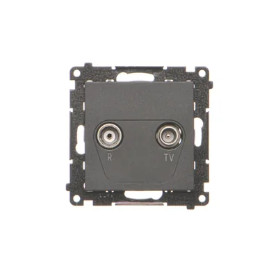 Simon 55 WMDA-021003-149 R-TV antenna termination socket 10 dB for pass-through sockets (module). 1x Input: 5÷862 MHz; Matte black