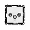 Simon 55 WMDA-021005-111 R-TV-SAT antenna terminal/terminating socket (module). 1x Input: 5 MHz÷2.4 GHz; Matte white