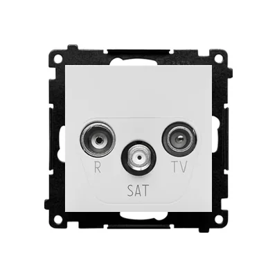Simon 55 WMDA-021005-114 R-TV-SAT antenna terminal/terminating socket (module). 1x Input: 5 MHz÷2.4 GHz; Matte light gray