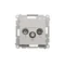 Simon 55 WMDA-021005-143 R-TV-SAT antenna terminal/terminating socket (module). 1x Input: 5 MHz÷2.4 GHz; Matte aluminum