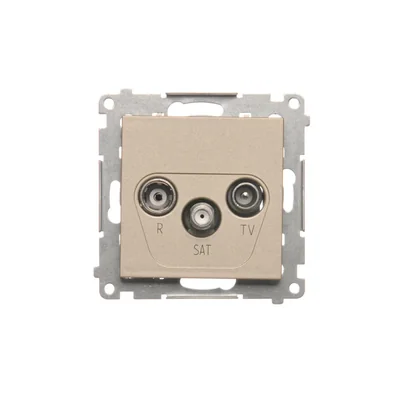 Simon 55 WMDA-021005-144 R-TV-SAT antenna terminal/terminating socket (module). 1x Input: 5 MHz÷2.4 GHz; Matte champagne finish