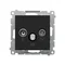 Simon 55 WMDA-021005-149 R-TV-SAT antenna terminal/terminating socket (module). 1x Input: 5 MHz÷2.4 GHz; Matte black