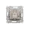 Simon 55 WMDA-021006-111 R-TV-SAT antenna socket, pass-through, 7 dB (module). 1x Input: 5 MHz÷2.4 GHz; Matte white