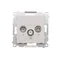Simon 55 WMDA-021006-114 R-TV-SAT antenna socket, pass-through, 7 dB (module). 1x Input: 5 MHz÷2.4 GHz; Matte light gray