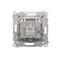 Simon 55 WMDA-021006-114 R-TV-SAT antenna socket, pass-through, 7 dB (module). 1x Input: 5 MHz÷2.4 GHz; Matte light gray