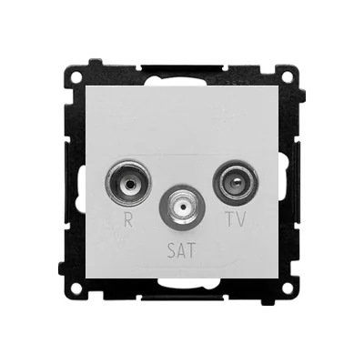 Simon 55 WMDA-021006-143 R-TV-SAT antenna socket, pass-through, 7 dB (module). 1x Input: 5 MHz÷2.4 GHz; Matte aluminum