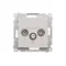 Simon 55 WMDA-021006-143 R-TV-SAT antenna socket, pass-through, 7 dB (module). 1x Input: 5 MHz÷2.4 GHz; Matte aluminum