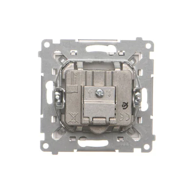 Simon 55 WMDA-021006-143 R-TV-SAT antenna socket, pass-through, 7 dB (module). 1x Input: 5 MHz÷2.4 GHz; Matte aluminum