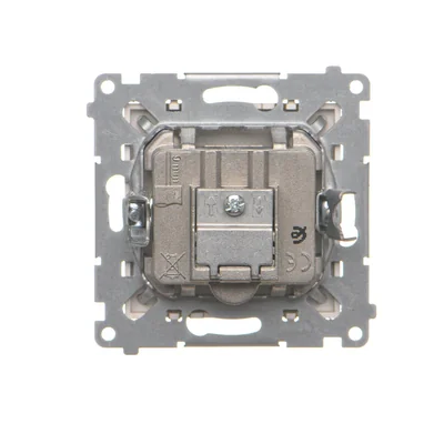 Simon 55 WMDA-021006-144 R-TV-SAT antenna socket, pass-through, 7 dB (module). 1x Input: 5 MHz÷2.4 GHz; Matte champagne finish