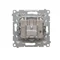 Simon 55 WMDA-021006-144 R-TV-SAT antenna socket, pass-through, 7 dB (module). 1x Input: 5 MHz÷2.4 GHz; Matte champagne finish