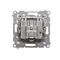Simon 55 WMDA-021007-111 Presa doppia per antenna satellitare SAT-SAT-RTV (modulo). 2 ingressi: 5 MHz÷2,4 GHz; Bianco opaco