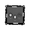 Simon 55 WMDA-021007-116 Double SAT-SAT-RTV satellite antenna socket (module). 2x Input: 5 MHz÷2.4 GHz; Matte graphite
