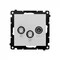 Simon 55 WMDA-021007-143 Double SAT-SAT-RTV satellite antenna socket (module). 2x Input: 5 MHz÷2.4 GHz; Matte aluminum