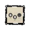 Simon 55 WMDA-021007-144 Double SAT-SAT-RTV satellite antenna socket (module). 2x Input: 5 MHz÷2.4 GHz; Matte champagne finish