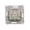 Simon 55 WMDA-021007-144 Double SAT-SAT-RTV satellite antenna socket (module). 2x Input: 5 MHz÷2.4 GHz; Matte champagne finish