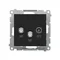 Simon 55 WMDA-021007-149 Double SAT-SAT-RTV satellite antenna socket (module). 2x Input: 5 MHz÷2.4 GHz; Matte black