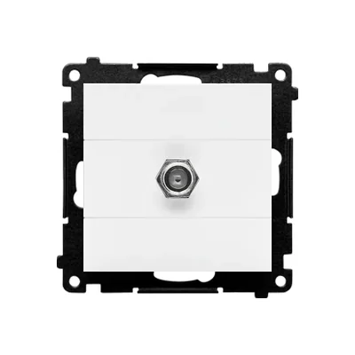 Simon 55 WMDA-10xxxx-111 Presa antenna singola di tipo F (modulo). Per installazioni individuali; Bianco opaco