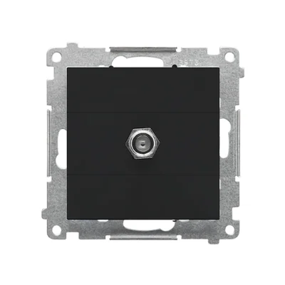 Simon 55 WMDA-10xxxx-149 Single "F" type antenna socket (module). For individual installations; Matte black