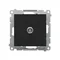 Simon 55 WMDA-10xxxx-149 Single "F" type antenna socket (module). For individual installations; Matte black