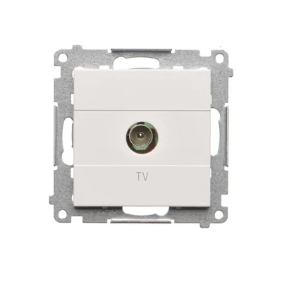 Simon 55 WMDA-11000x-111 Single TV antenna socket (module). For individual installations; Matte white
