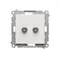 Simon 55 WMDA-11xxxx-111 Conector de antena doble tipo F (módulo). Para instalaciones individuales; Blanco mate