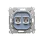 Simon 55 WMDA-11xxxx-111 Presa antenna doppia tipo F (modulo). Per installazioni individuali; Bianco opaco