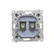 Simon 55 WMDA-11xxxx-149 Doppel-F-Antennenbuchse (Modul). Für Einzelinstallationen; Mattschwarz