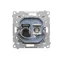 Simon 55 WMDA-12xxxx-111 Connecteur d'antenne type « F » + RJ45 cat.6 (module) ; Blanc mat