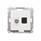Simon 55 WMDA-12xxxx-111 Presa antenna tipo "F" + RJ45 cat.6 (modulo); Bianco opaco