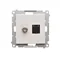 Simon 55 WMDA-12xxxx-114 Connecteur d'antenne type « F » + RJ45 cat.6 (module) ; Gris clair mat