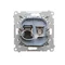 Simon 55 WMDA-12xxxx-114 Connecteur d'antenne type « F » + RJ45 cat.6 (module) ; Gris clair mat