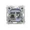 Simon 55 WMDA-12xxxx-116 Connecteur d'antenne type « F » + RJ45 cat.6 (module) ; graphite mat