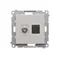 Simon 55 WMDA-12xxxx-143 Conector de antena tipo "F" + RJ45 cat.6 (módulo); Aluminio mate