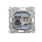 Simon 55 WMDA-12xxxx-144 Conector de antena tipo "F" + RJ45 cat.6 (módulo); Champagne mate