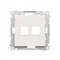 Simon 55 WMDA-P91xx3-111 Coperchio per presa dati Keystone doppia piatta (modulo); Bianco opaco