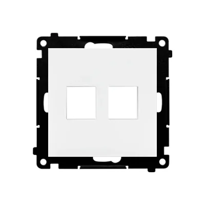 Simon 55 WMDA-P91xx3-111 Couvercle de prise de données Keystone double plat (module) ; Blanc mat