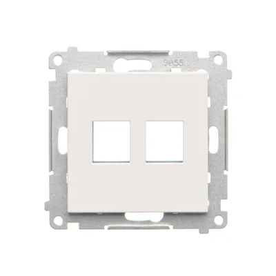 Simon 55 WMDA-P91xx3-111 Couvercle de prise de données Keystone double plat (module) ; Blanc mat