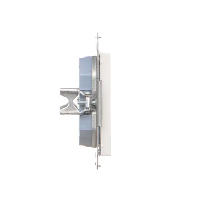 Simon 55 WMDA-P91xx3-111 Doppelflache Keystone-Datenbuchsenabdeckung (Modul); Mattweiß