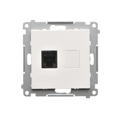 Simon 55 WMDA-P91xx4-111 Einzelne RJ12-Telefonbuchse (Modul); Mattweiß