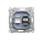 Simon 55 WMDA-P91xx4-111 Einzelne RJ12-Telefonbuchse (Modul); Mattweiß