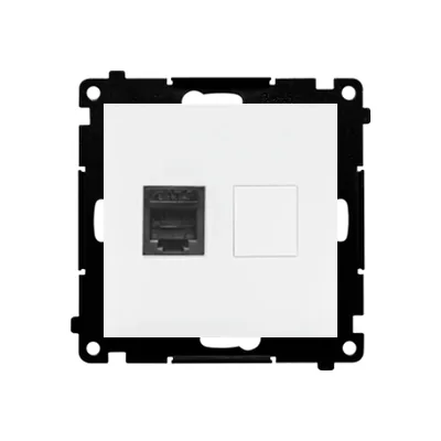 Simon 55 WMDA-P91xx4-111 Single RJ12 telephone socket (module); Matte white