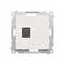 Simon 55 WMDA-P91xx5-111 Einzelne Computerbuchse RJ45 Kategorie 6 mit Staubschutzklappe (Modul); Mattweiß
