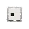 Simon 55 WMDA-P91xx5-111 Einzelne Computerbuchse RJ45 Kategorie 6 mit Staubschutzklappe (Modul); Mattweiß