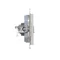 Simon 55 WMDA-P91xx5-114 Einzelne RJ45-Computerbuchse Kategorie 6 mit Staubschutzklappe (Modul); Matt hellgrau