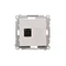 Simon 55 WMDA-P91xx5-114 Einzelne RJ45-Computerbuchse Kategorie 6 mit Staubschutzklappe (Modul); Matt hellgrau